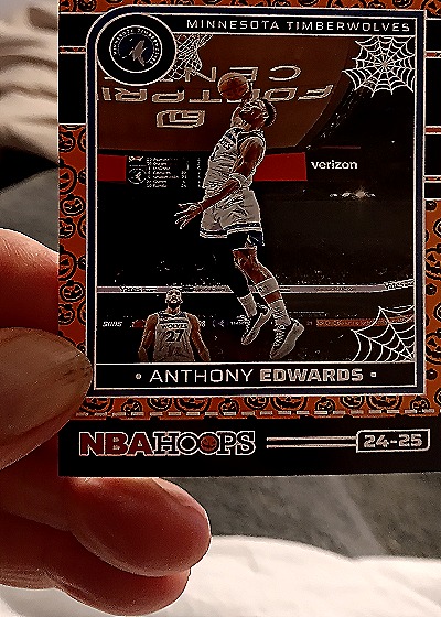 2024-25 Panini NBA Hoops Haunted Hoops #137 Anthony Edwards — front