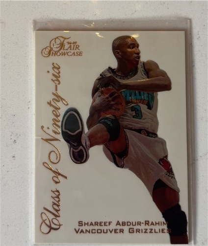 1996 Flair Showcase Class of Ninety-six #1 Shareef Abdur-Rahim — front