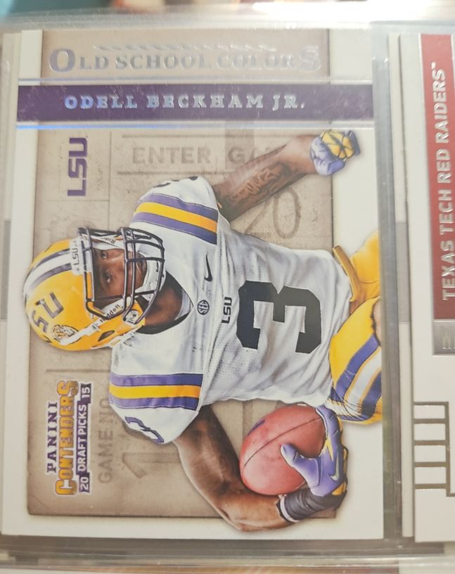 2015 Panini Contenders Draft Picks Old School Colors #41 Odell Beckham Jr. — front