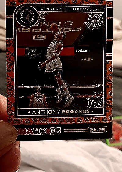2024-25 Panini Haunted Hoops Orange #24-25 Anthony Edwards — front