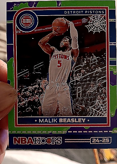 2024-25 Panini NBA Hoops Haunted Hoops #120 Malik Beasley — front
