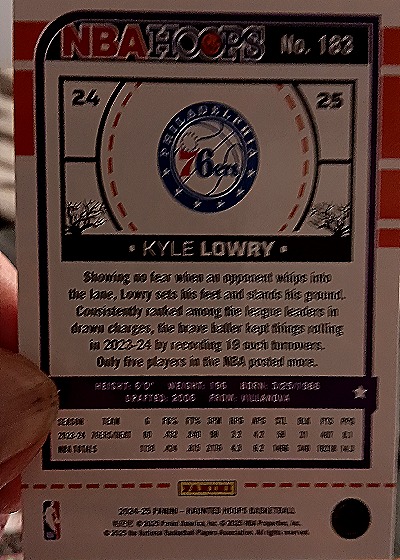 2024-25 Panini Haunted Hoops #24-25 Kyle Lowry — back