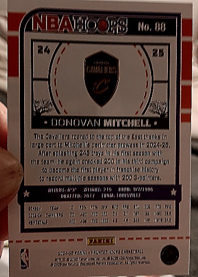 2024-25 Panini Haunted Hoops #88 Donovan Mitchell — back