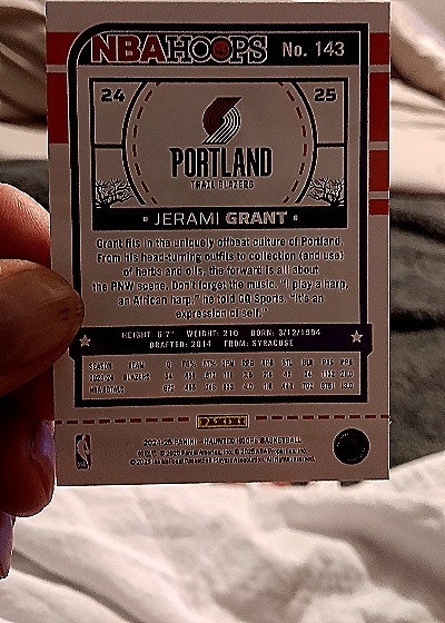 2024-25 Panini NBA Hoops Haunted Hoops #143 Jerami Grant — back