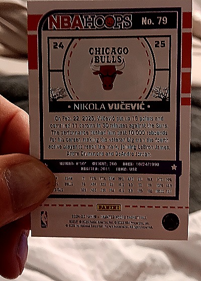 2023-24 Panini NBA Hoops #79 Nikola Vučević — back