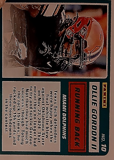 2025 Panini Score-A-Treat #10 Ollie Gordon II Rookie — back