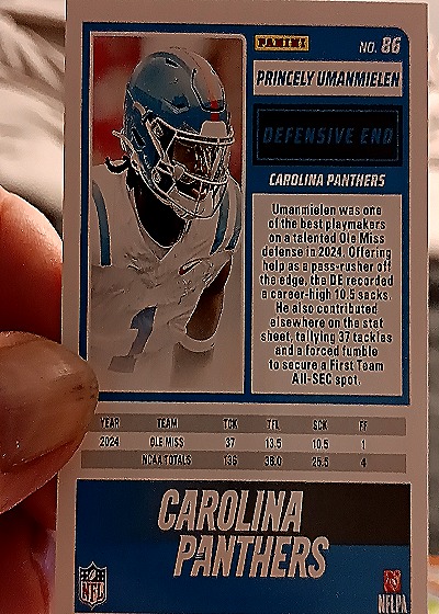 2025 Panini Score-A-Treat #1 Princely Umanmielen — back