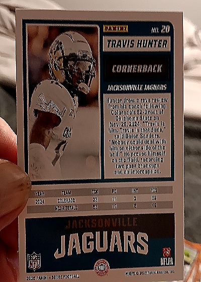 2025 Score #20 Travis Hunter — back