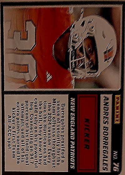 2025 Panini Score-A-Treat #76 Andres Borregales — back
