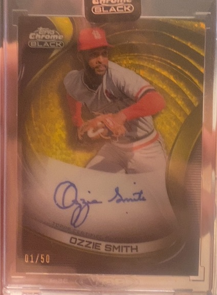 2022 Topps Chrome Black #CBA-OS Ozzie Smith — front