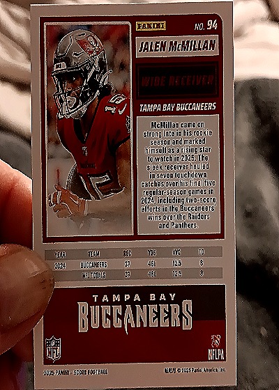 2025 Panini Score-A-Treat #94 Jalen McMillan — back