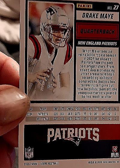 2024 Panini Score-A-Treat Halloween #27 Drake Maye — back