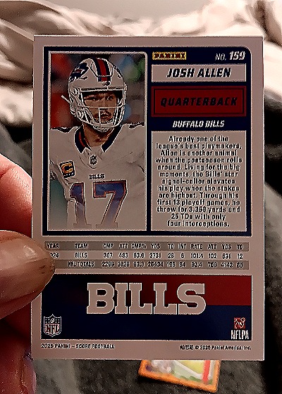 2025 Panini Score-A-Treat #159 Josh Allen — back