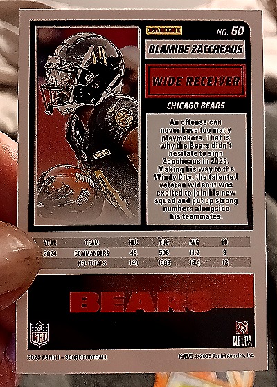 2025 Panini Score-A-Treat #60 Olamide Zaccheaus — back
