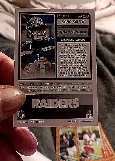 2025 Panini Score #132 Geno Smith — back
