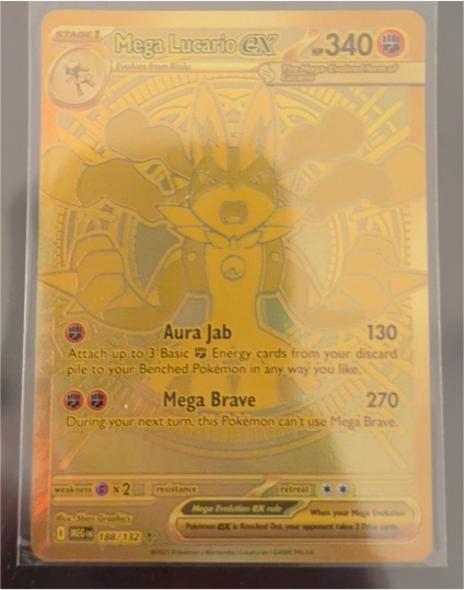 2025 Pokémon Mega Lucario EX #188/132 — front