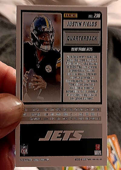 2025 Panini Score-A-Treat #210 Justin Fields — back
