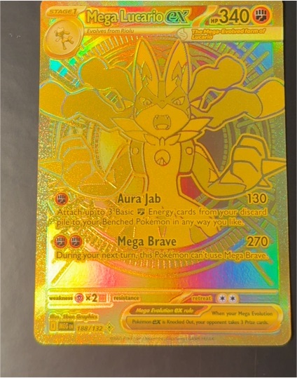 2025 Pokémon Mega Lucario ex #188/132 — front