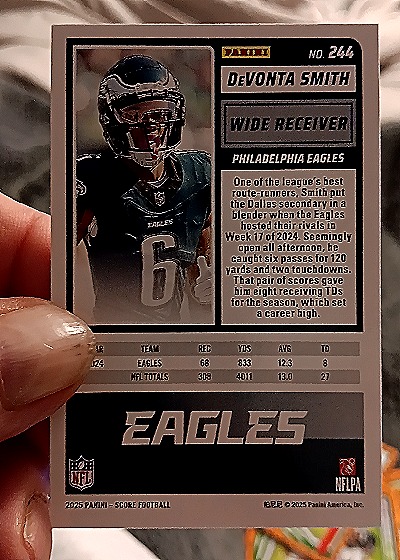 2025 Panini Score-A-Treat #244 DeVonta Smith — back