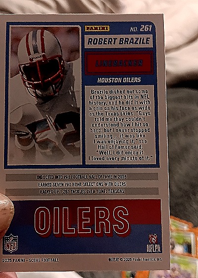 2025 Panini Score-A-Treat #261 Robert Brazile — back