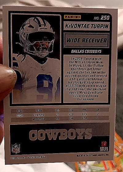 2025 Panini Score-A-Treat #250 KaVontae Turpin — back