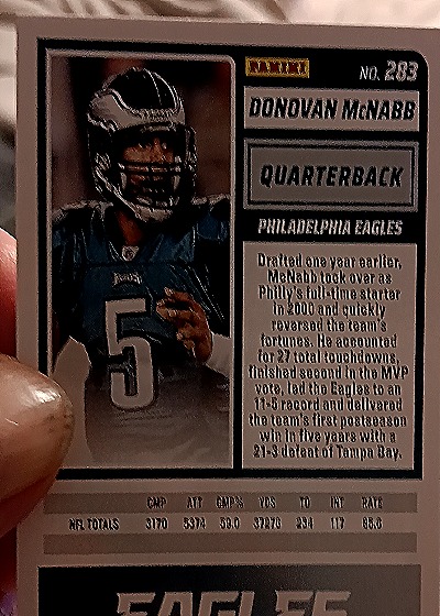 2025 Panini Score-A-Treat #283 Donovan McNabb — back