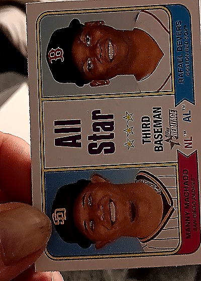 2023 Topps Heritage #334 Manny Machado / Rafael Devers All-Star Game — front