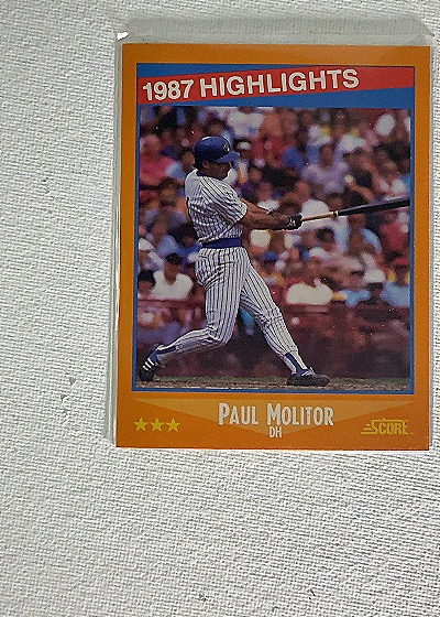 1988 Score #653 Paul Molitor 1987 Highlights — front