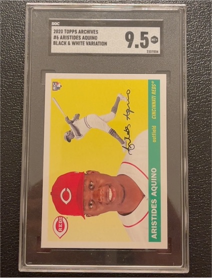 2020 Topps Archives #6 Aristides Aquino Black & White Variation — front