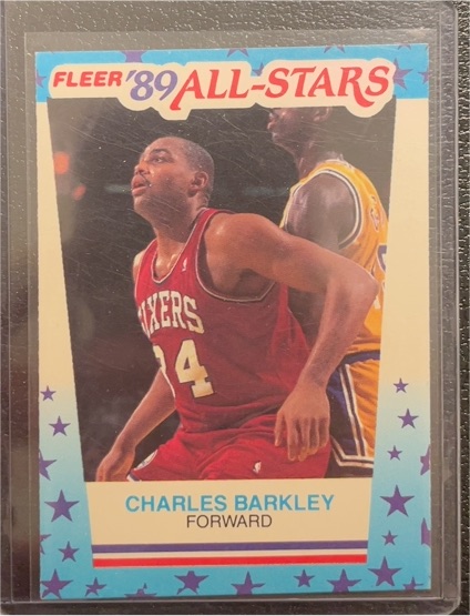 1989-90 Fleer #4 Charles Barkley All-Stars Sticker — front