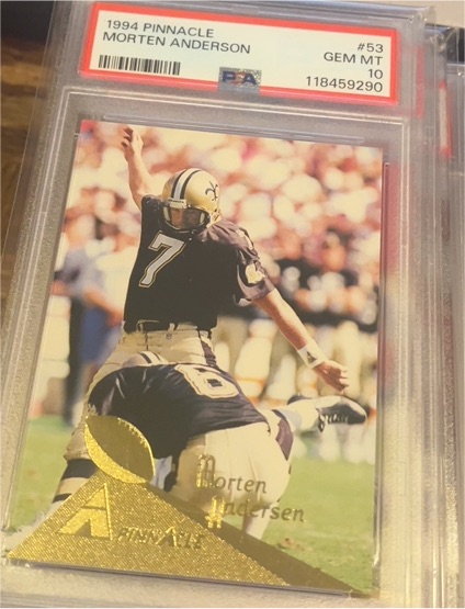 1994 Pinnacle #53 Morten Andersen — front