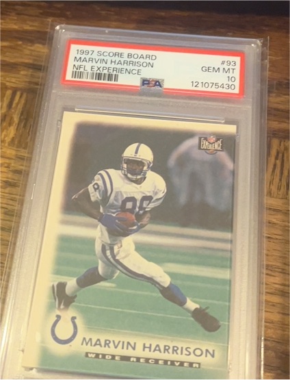 1997 Score Board #93 Marvin Harrison — front
