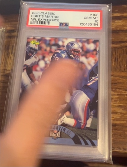 1996 Classic #108 Curtis Martin NFL Experience — front