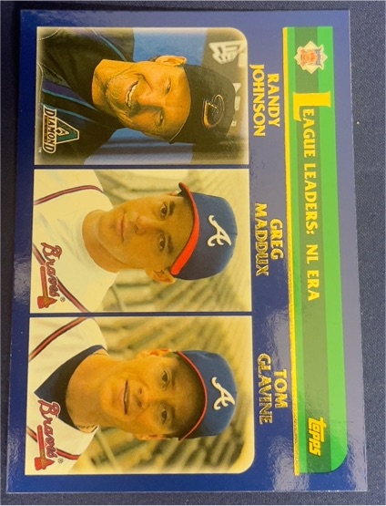 2003 Topps #347 Randy Johnson / Greg Maddux / Tom Glavine — front