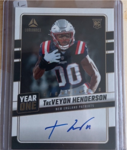 2025 Panini Luminance #YOS-THN TreVeyon Henderson Year One Signatures Rookie Card — front