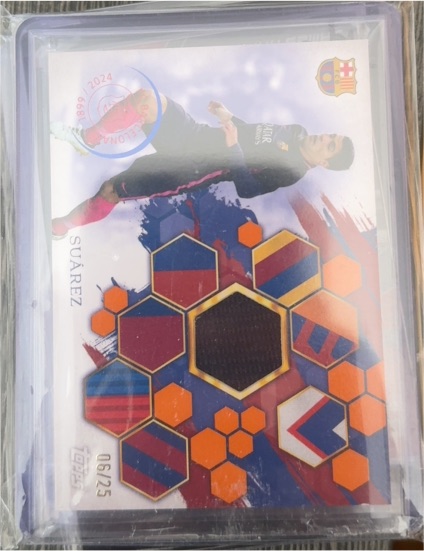 2024 Topps FC Barcelona Luis Suárez #06/25 — front