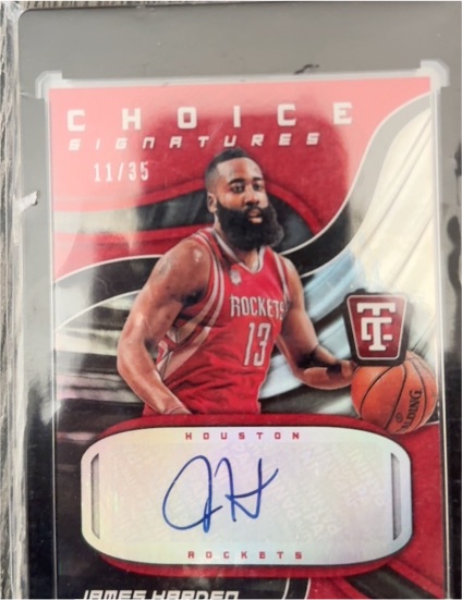 2017-18 Panini Totally Certified Choice Signatures #CS-JHA James Harden — front