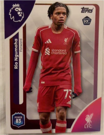 2025-26 Topps Premier League #172 Rio Ngumoha Rookie — front