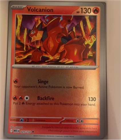 2025 Pokémon ME01: Mega Evolution #025 Volcanion — front
