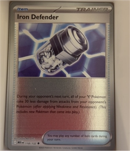 2025 Pokémon Mega Evolutions #118 Iron Defender — front