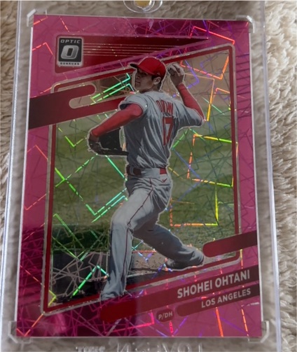 2021 Donruss Optic #192 Shohei Ohtani Pink Velocity Prizm — front