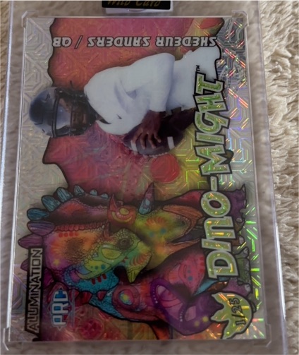 2023 Wild Card Alumination #08 Shedeur Sanders Dino-Might — front