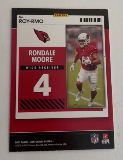 2021 Panini Contenders Rookie of the Year #ROY-RMO Rondale Moore — front