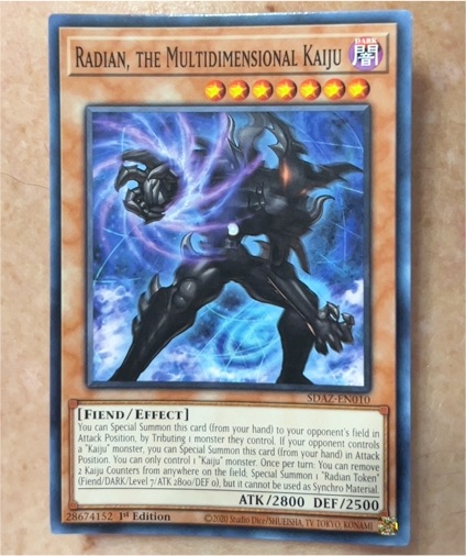 2010 Yu-Gi-Oh! SDAZ-EN010 Radian, the Multidimensional Kaiju — front