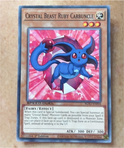 2022 Yu-Gi-Oh! Speed Duel GX: Duel Academy #SGX1-ENF04 Crystal Beast Ruby Carbuncle — front