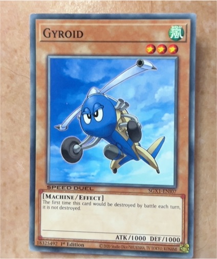 2020 Yu-Gi-Oh! Speed Duel #SGX1-EN107 Gyroid — front