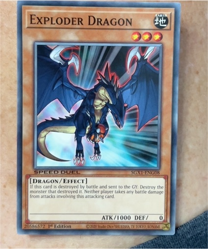 2020 Yu-Gi-Oh! Speed Duel GX #SGX1-ENG08 Exploder Dragon — front
