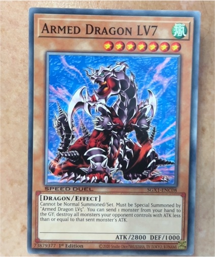2020 Yu-Gi-Oh! Speed Duel Armed Dragon LV7 SGX1-ENC08 — front