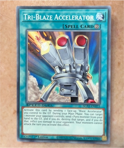 2020 Yu-Gi-Oh! SGX1-ENH15 Tri-Blaze Accelerator — front