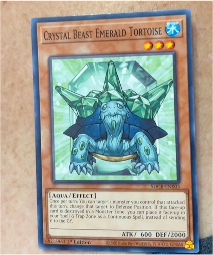 2020 Yu-Gi-Oh! SDCB-EN003 Crystal Beast Emerald Tortoise — front